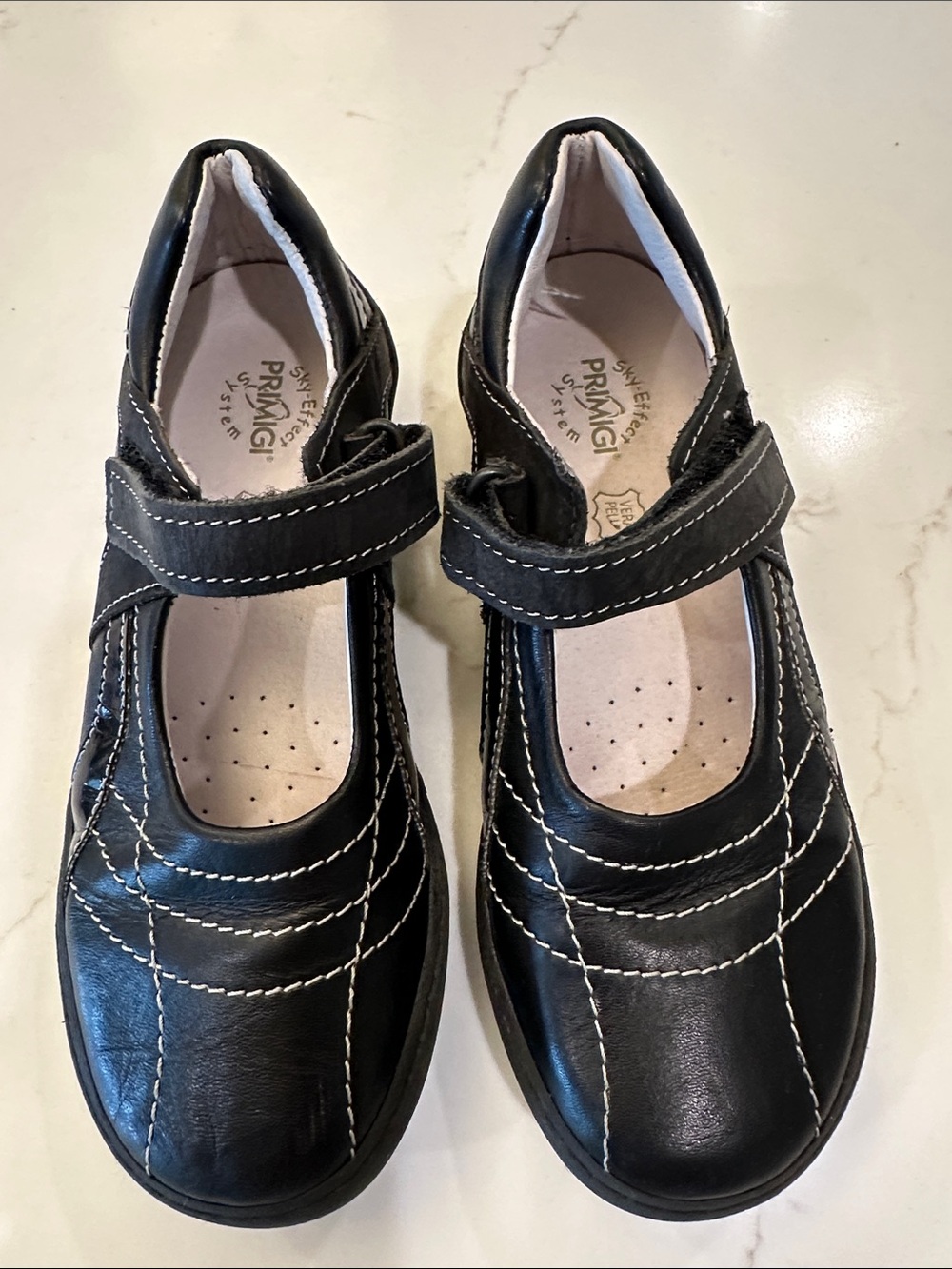 Primigi Black Girls' Mary Jane Leather Shoes (UK Size 33)